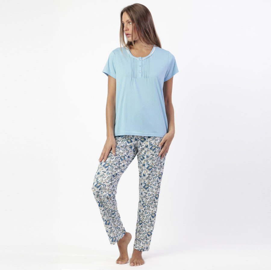Pigiama donna mezza manica e pantalone lungo - 64042-0