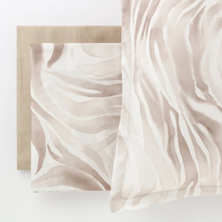Sauvage completo letto - Lenzuolo in raso di cotone con fantasia animalier
