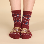 TR1542 BEAR SCARF XMAS - Calzini unisex antiscivolo