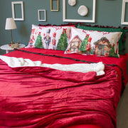 Federe Casetta - Set di 2 Federe Natalizie Digitali Casetta Maestri Cotonieri Home