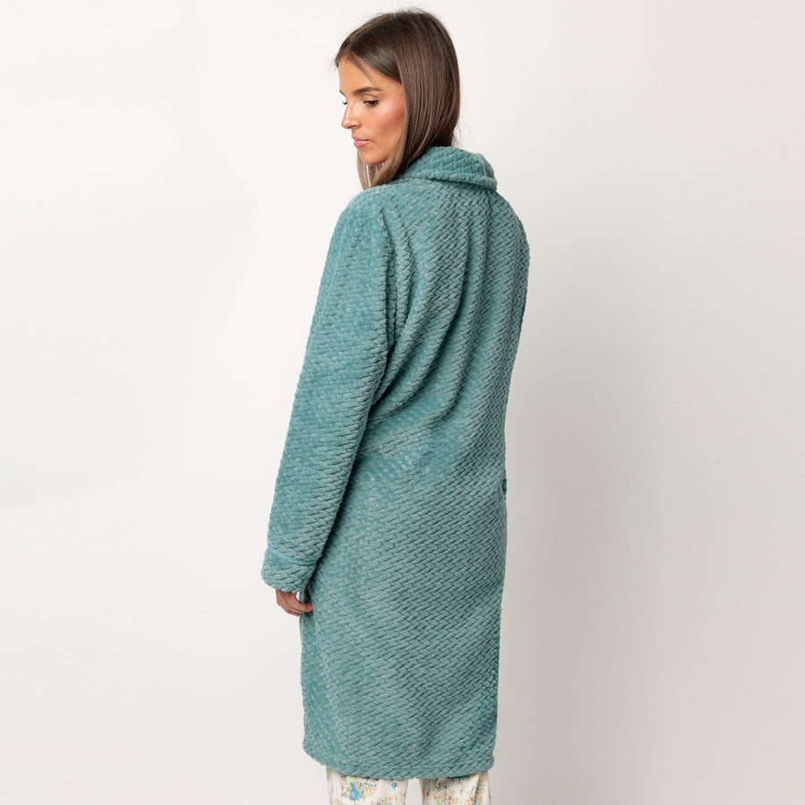 67247-0 - Vestaglia super calda a maniche lunghe color acquamarina