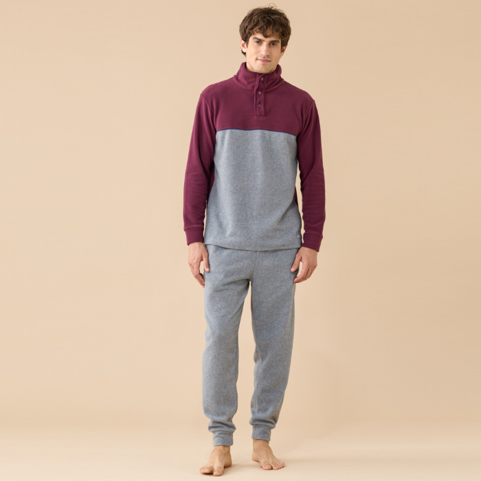 FC3370AB - Pigiama uomo micropile
