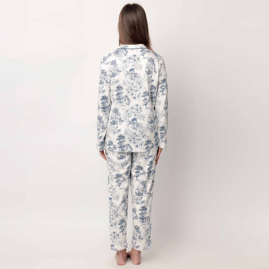 63584-0 - Pigiama in caldo cotone aperto avantitoile de jouy