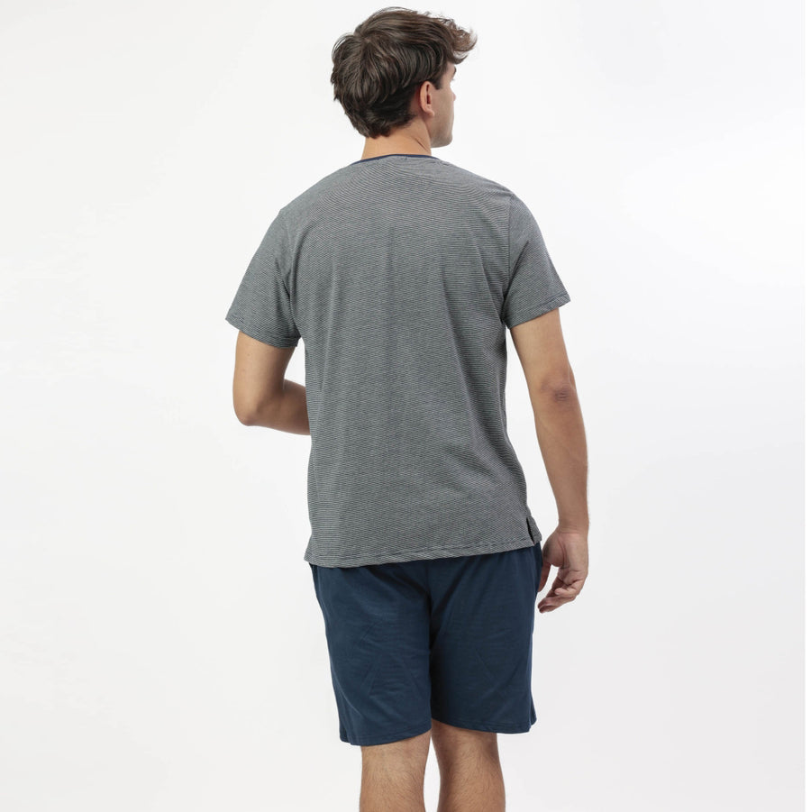 Pigiama uomo mezza manica con pantalone corto - 64172-0