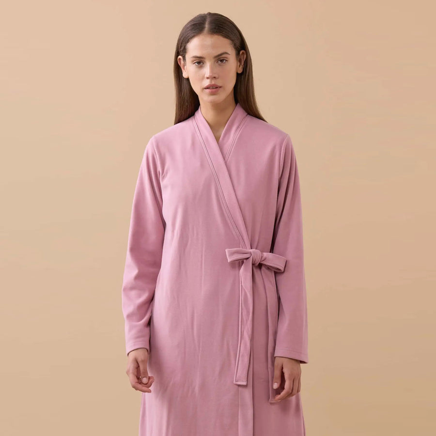 GE2985 - Vestaglia invernale donna micropile sciallata