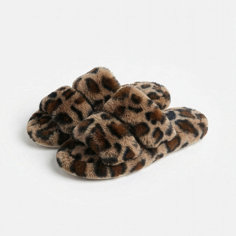 69212-0 - Pantofole da donna con stampa animalier