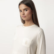 62643-0 - Pigiama in modal girocollo con rifiniture in raso