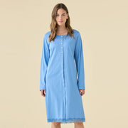 LA3454AB - Camicia calibrata aperta avanti con dettagli in pizzo