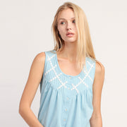 Camicia spalla larga con ricamo - 61506-0