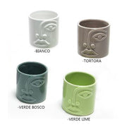 Vaso in ceramica con decoro viso - Vaso Face