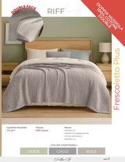Riff Copriletto Matrimoniale tinto in filo 100% cotone