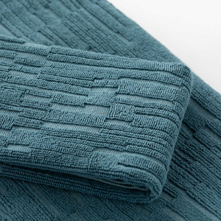 Sorku set 1+1 - Set in spugna jacquard 500gr con disegno a rilievo tinta su tinta