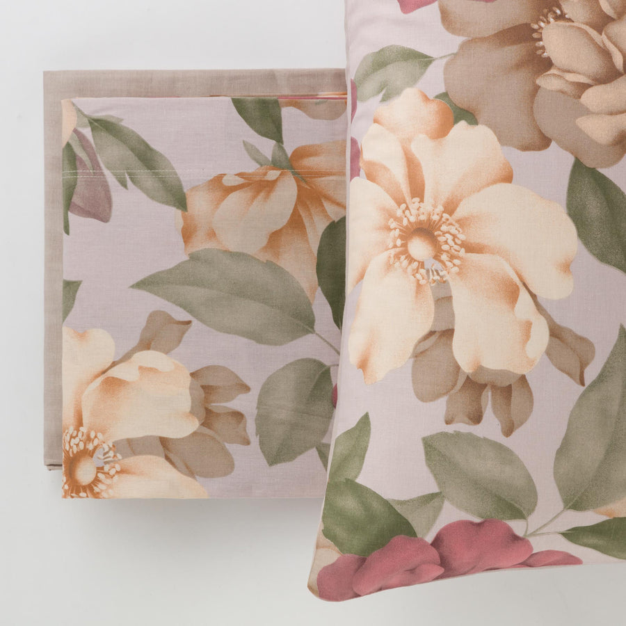 Hoara completo letto - Lenzuolo Riviera in cotone fantasia floreale