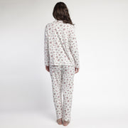 63601-0 - pigiama caldo cotone aperto avanti con fiorellino