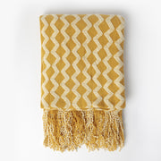 Plaid intrecciato con frangia - 69112-0