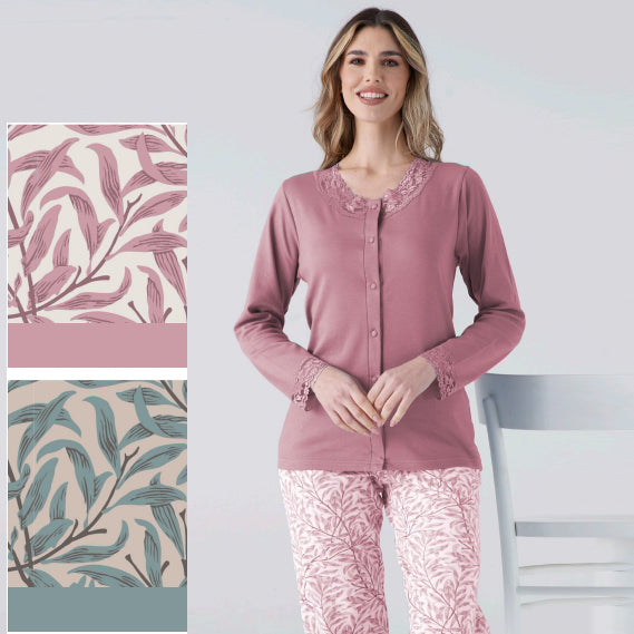 4127L - Pigiama donna aperto avanti