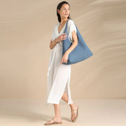 Borsa con chiusura clips in denim - TR1501