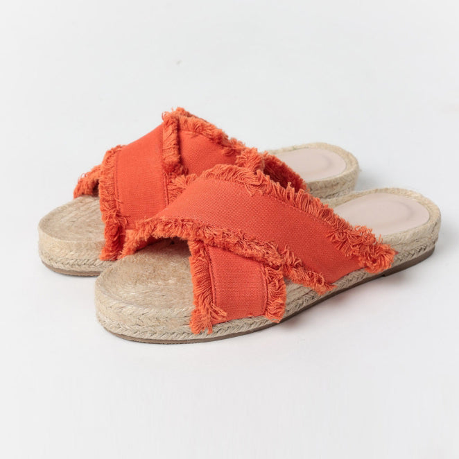 Ciabatta espadrilles a fasce incrociate - 69082-0