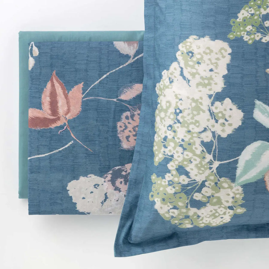 Ikebana completo letto - Completo Lenzuolo Copriletto In Percalle Ikebana