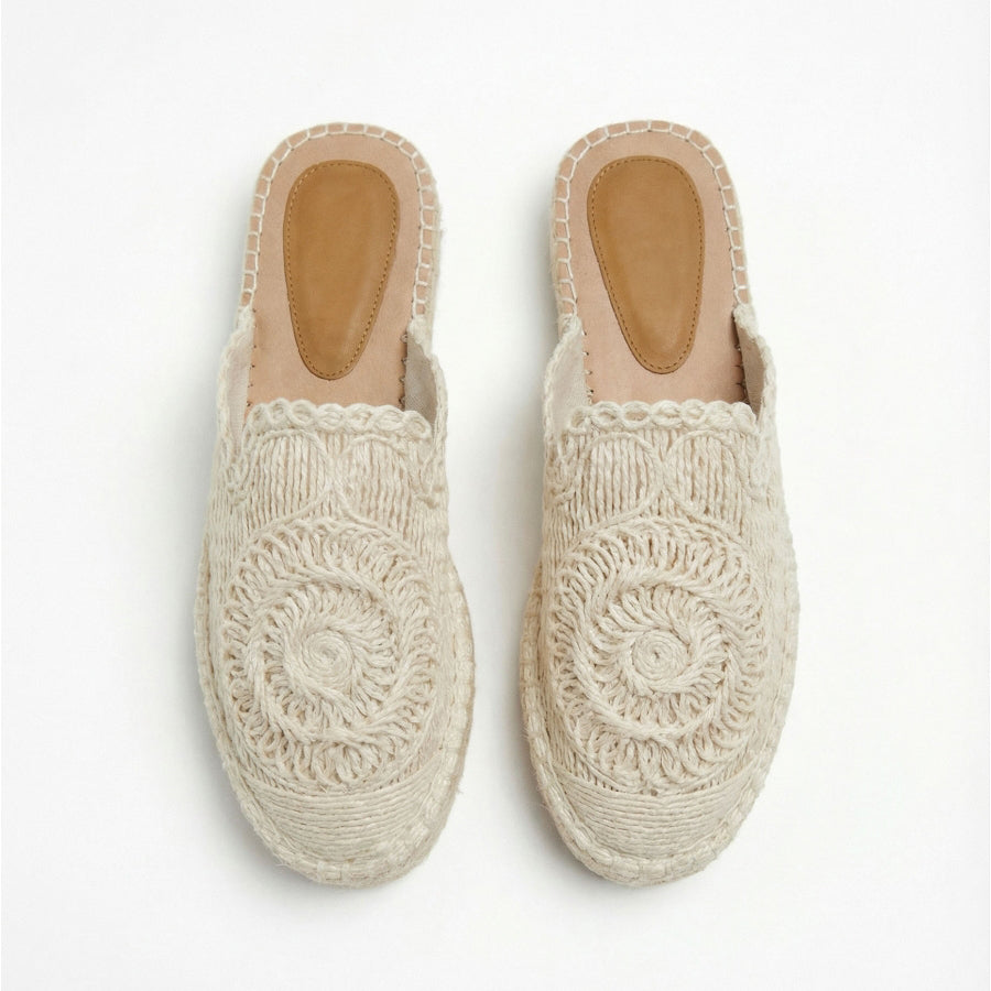 Ciabatta espadrilles chiuse in macramè - 18047-0