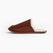 69047-0 - Pantofole da uomo in sherpa marrone