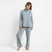 64641-0 - Pigiama a maniche lunghe in maglia con collo alto