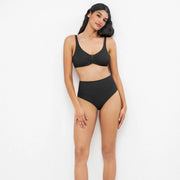 2/30404E - Costume con slip vita alta regolabile e reggiseno con ferretto in coppa E