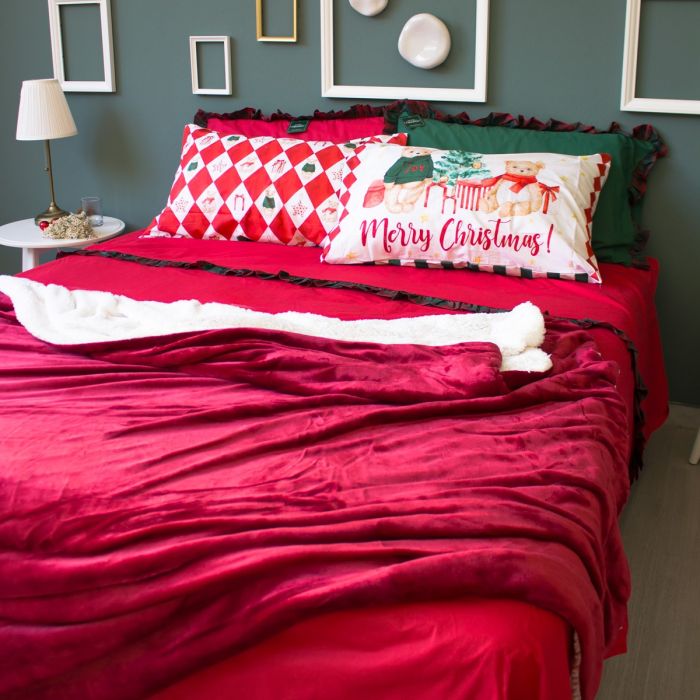 Federe Teddy - Set di 2 Federe Natalizie Digitali Teddy Maestri Cotonieri Home