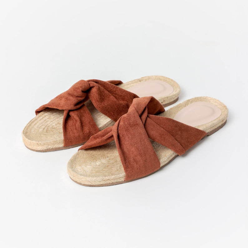 Ciabatta espadrilles aperte ad incrocio - 69083-0
