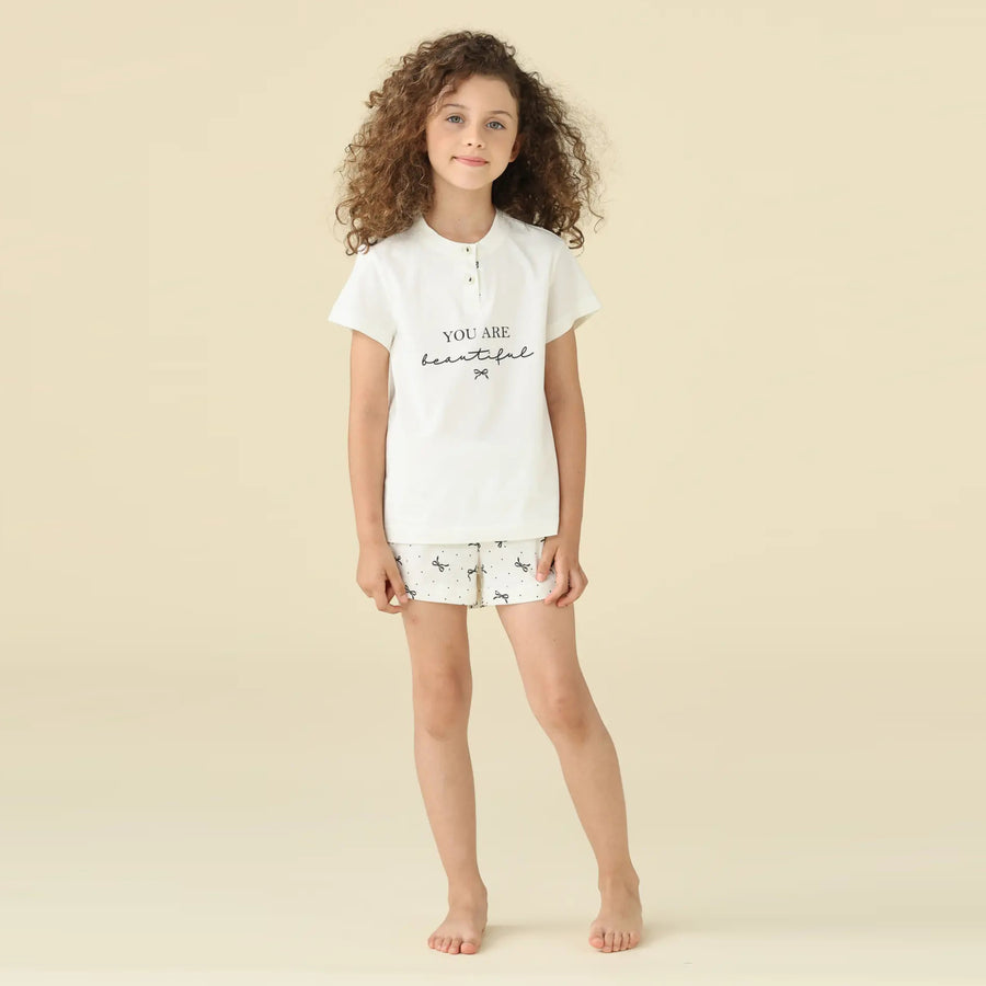Pigiama bimba estivo 100% cotone You are Beautiful - FE2617AB