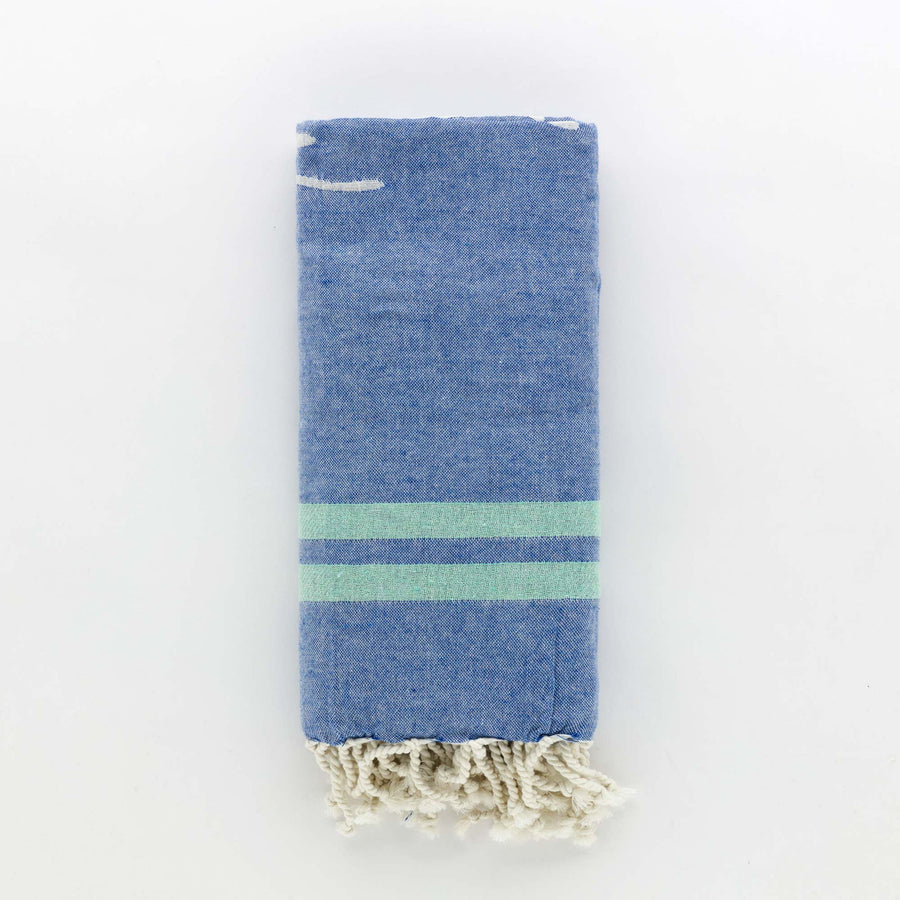 Telo Pareo Jacquard double face con frange - Telo mare Nemo