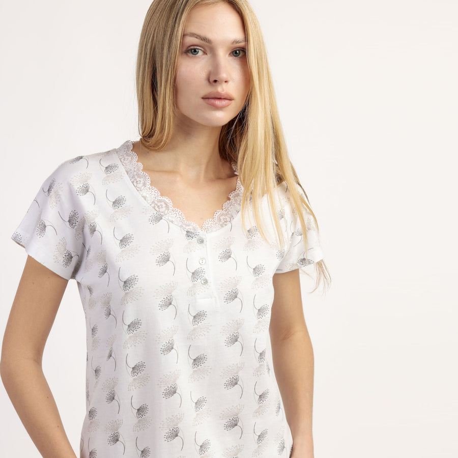 Pigiama pantalone lungo e maglia mezza manica - 64561-0