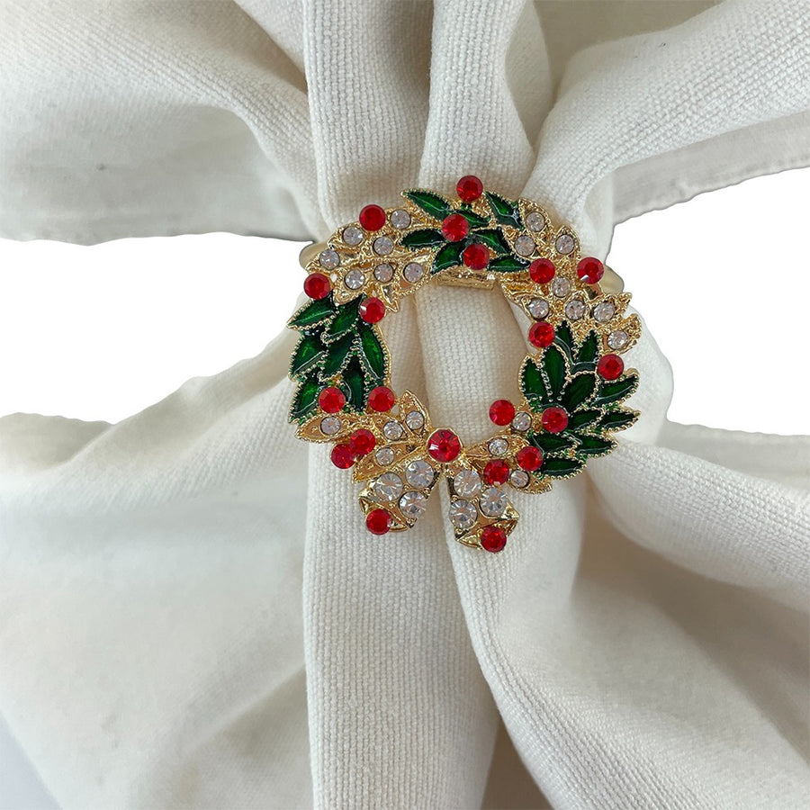 Ghirlanda Luxury - Legatovagliolo in metallo finitura oro ghirlanda