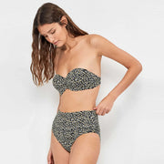 Costume due pezzi con slip vita alta regolabile e reggiseno a fascia - 2/30310