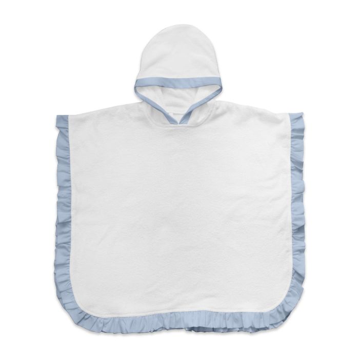 Poncho Versilia - Poncho in spugna con rouche applicata