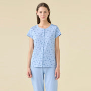 FA9520AB - Pigiama mezza manica con pantalone lungo aperto avanti