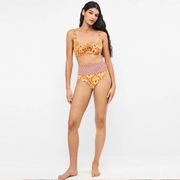 2/30397 - Costume due pezzi con slip vita alta regolabile e reggiseno con ferretto