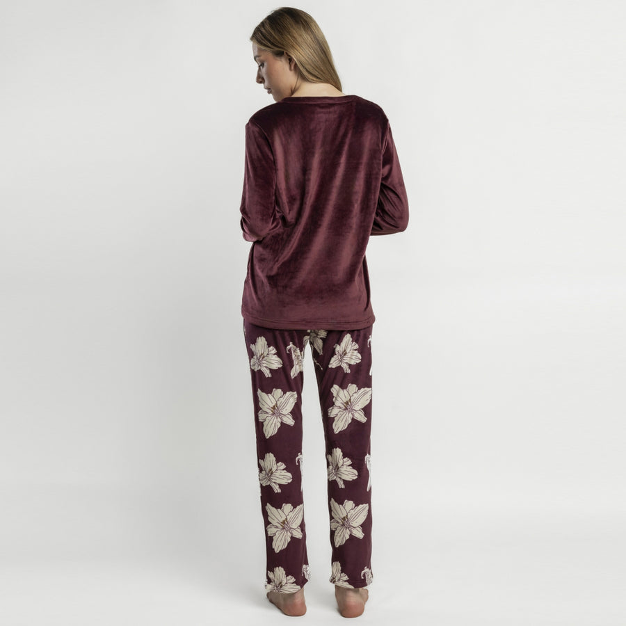 64657-0 - Pigiama a maniche lunghe in ciniglia luxury