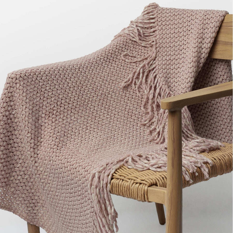 69114-0 - Plaid intrecciato con frange