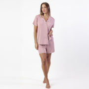 Pigiama donna mezza manica aperto avanti - 64048-0