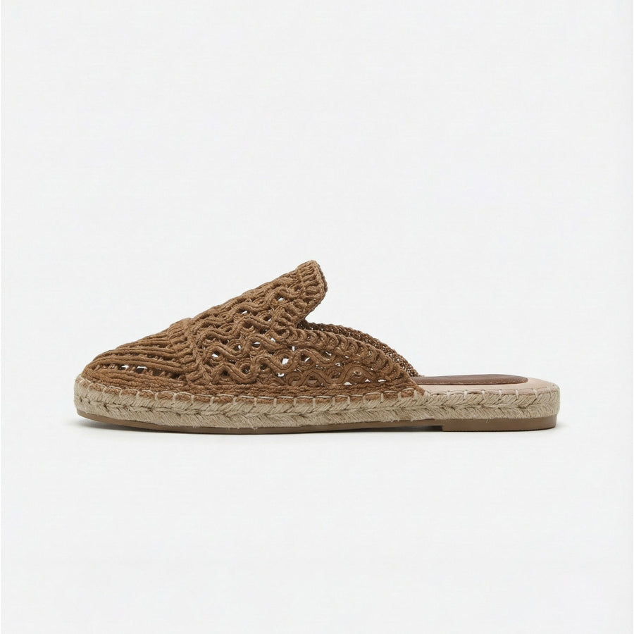 Ciabatta espadrilles chiuse in macramè - 18046-0