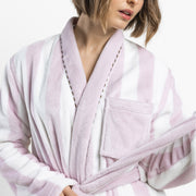 67386-0 - Vestaglia calda a maniche lunghe con righe leggere