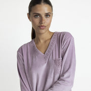 61547-0 - Camicia a maniche lunghe con pizzo