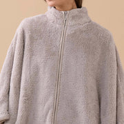 GE3044 - Poncho donna in eco pelliccia con lurex