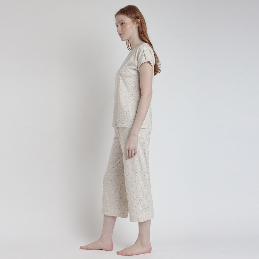 Pigiama Admas manica ad aletta con pantalone capri - 63083-0