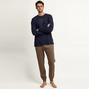 64808-0 - Pigiama caldo cotone girocollo