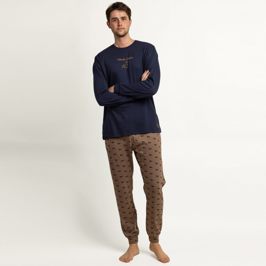 64808-0 - Pigiama caldo cotone girocollo