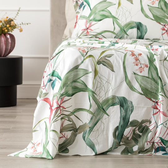 Preziosa Lenzuolo copriletto in raso di cotone Matrimoniale