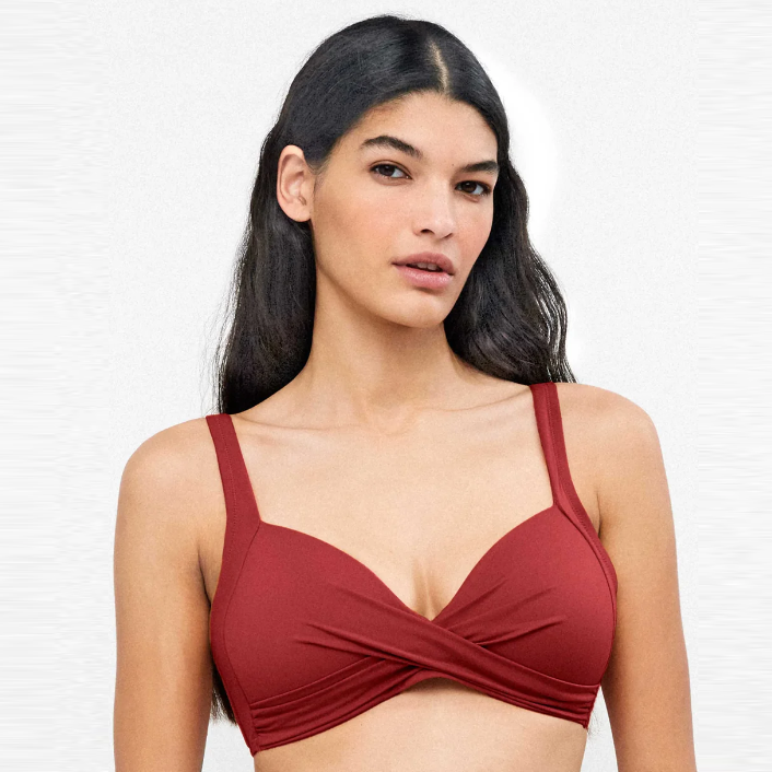 2/30414D - Costume due pezzi con coppa e slip vita alta con nodo