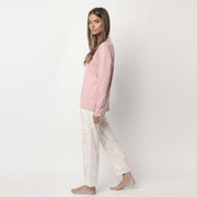 63609-0 - Pigiama  in caldo cotone serafino con pantalone toile de jouy